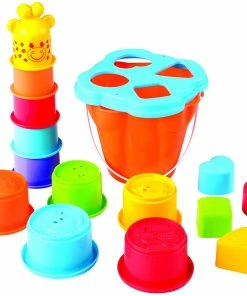 Giraffe Activity Centre Stacking Cups With Sorter Bucket